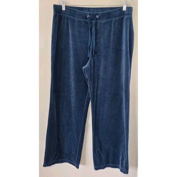 Croft  Barrow Pants - Croft & Barrow Women's Velour Pants Blue Teal Loungewear Athleisure Petite XL